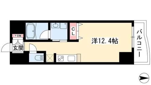 御幸レジデンス丸の内【10階】の間取り
