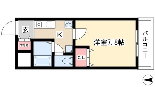クレスト一社【203号室】の間取り