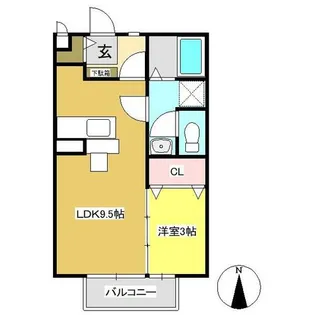 エアリーズ【102号室】の間取り