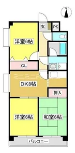 ベガコート【405号室】の間取り