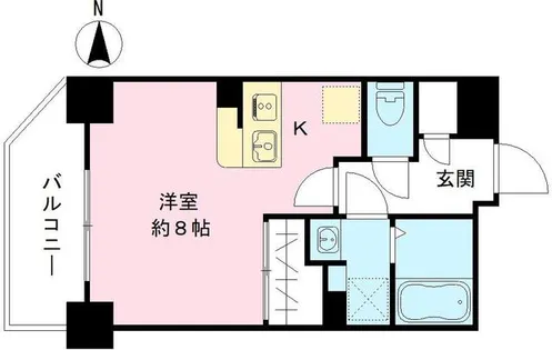 THE GARNET SUITE RESIDENCE西七条【5階】の間取り