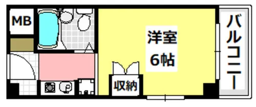 ハイツ茨木【405号室】の間取り