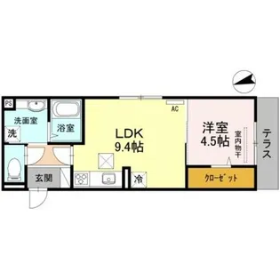 セジュール石田森南【1階】の間取り