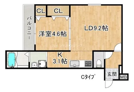 フジパレス羽倉崎駅前【2階】の間取り