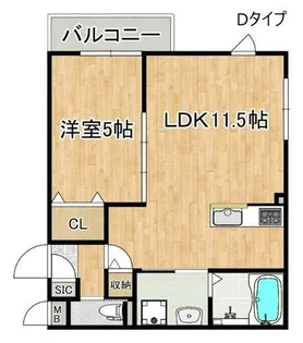 ARCA泉佐野【3階】の間取り