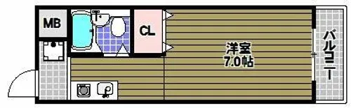エレガンス北野田【1階】の間取り
