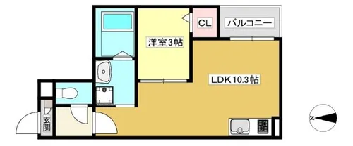 Jack ashinoyaⅠ【303号室】の間取り