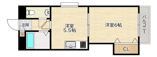 アルパ山口【5階】の間取り