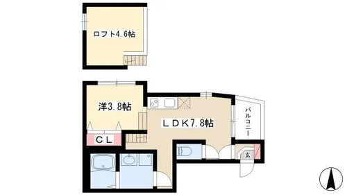 ディアコート日比野【102号室】の間取り