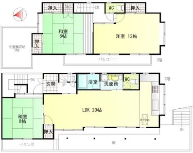 愛知県尾張旭市東本地ケ原町2丁目【一戸建】の間取り