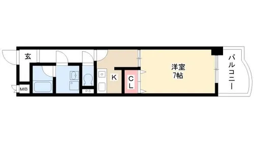 グランシャリオ名駅南【9C号室】の間取り