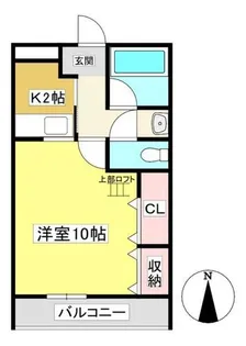 アゼリア浜田A【2階】の間取り