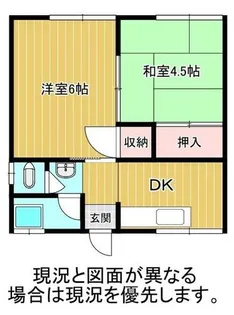 加太アパート【2E号室】の間取り