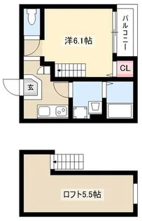 レガート上社【1階】の間取り
