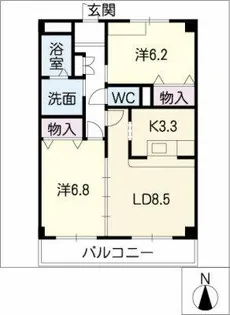 フォレスタ神の倉【1階】の間取り