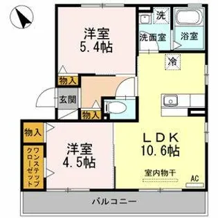 アヴェク・トワ【3階】の間取り