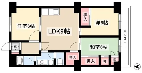プラーンソレイユ池見【102号室】の間取り