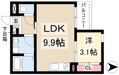 REGALEST三番町【2階】の間取り