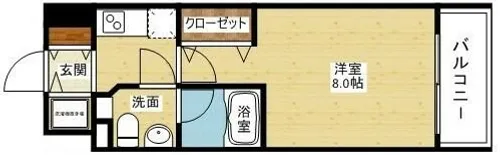 プラウドフラット新大阪【7階】の間取り