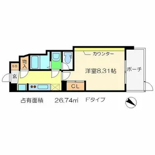 プラネシア京阪出町柳【1階】の間取り