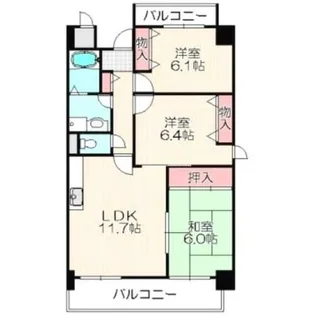 サンフォレスト【2階】の間取り