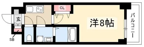 S-RESIDENCE志賀本通North【609号室】の間取り
