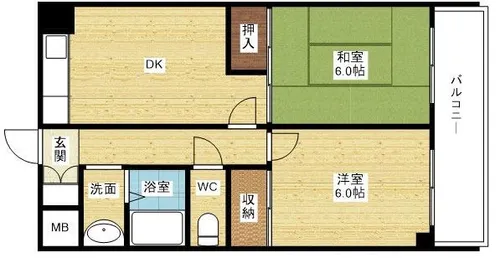 フローライト豊里Ⅰ【4階】の間取り