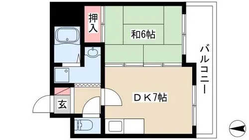 アネックス池下【206号室】の間取り