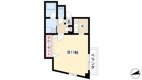 レジデンス内山町【203号室】の間取り