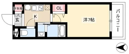 リアライズ代官町【0403号室】の間取り