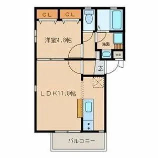 グランレーヴ浄心【2階】の間取り