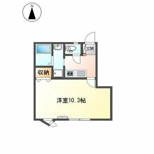 ヴィレッジゆたかⅣ【103号室】の間取り