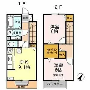 ルーチェ・ソラーレ【1階】の間取り