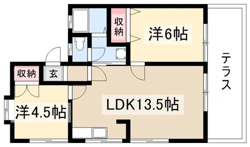 カーサ浅井II【1階】の間取り