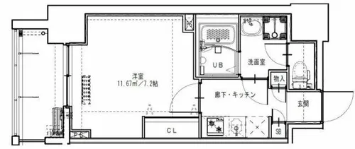 ファーストフィオーレ九条Ⅲ【8階】の間取り