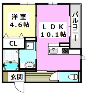 エトワールウエスト【2階】の間取り