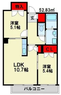 REZIA小倉【2階】の間取り