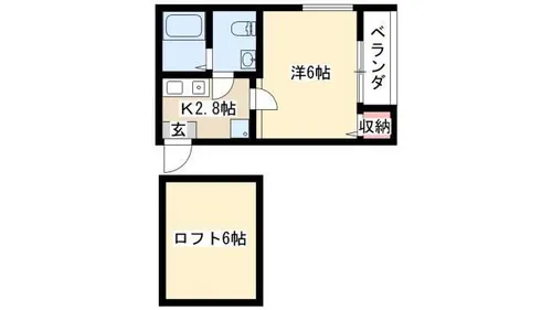 エスポワール六番町【103号室】の間取り