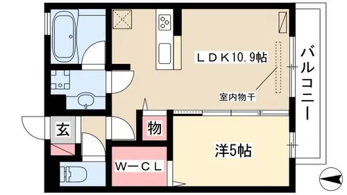 ハーベスト横井【2階】の間取り