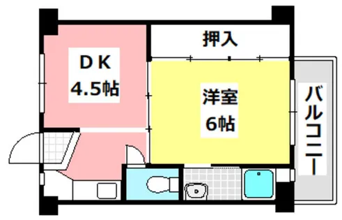 ビレッジハウス高田4号棟【313号室】の間取り