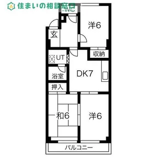 愛知県岡崎市江口1丁目【マンション】の間取り