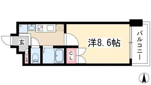 パルティール今池アネックス【904号室】の間取り