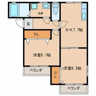 メゾン椿2【2階】の間取り