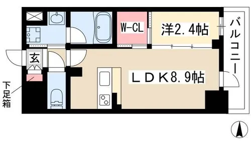 ハーモニーレジデンス名古屋EAST【12階】の間取り