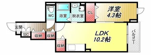 グレイス・寺川【1階】の間取り