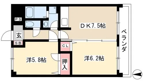 Prima(プリーマ)【703号室】の間取り