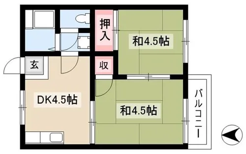リバーサイド12【A202号室】の間取り