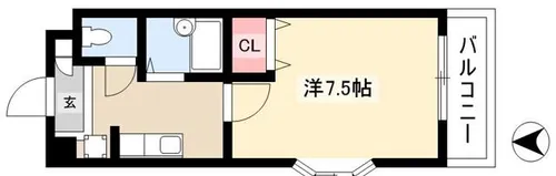 シャトルヨシモ【5階】の間取り