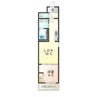 大阪府東大阪市森河内東2丁目【アパート】の間取り