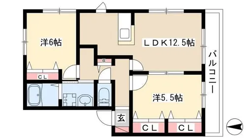 グラシア A【1階】の間取り